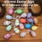 12pcs New Colorful Paper Mache Foam Egg Hanging Ornaments Easter Tree Christmas Decoration